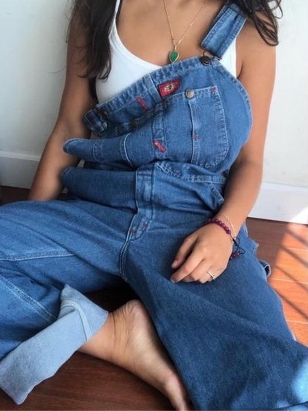 Dickies - Vintage Y2K Blue Denim Classic Bib Overalls - 36x30 xL